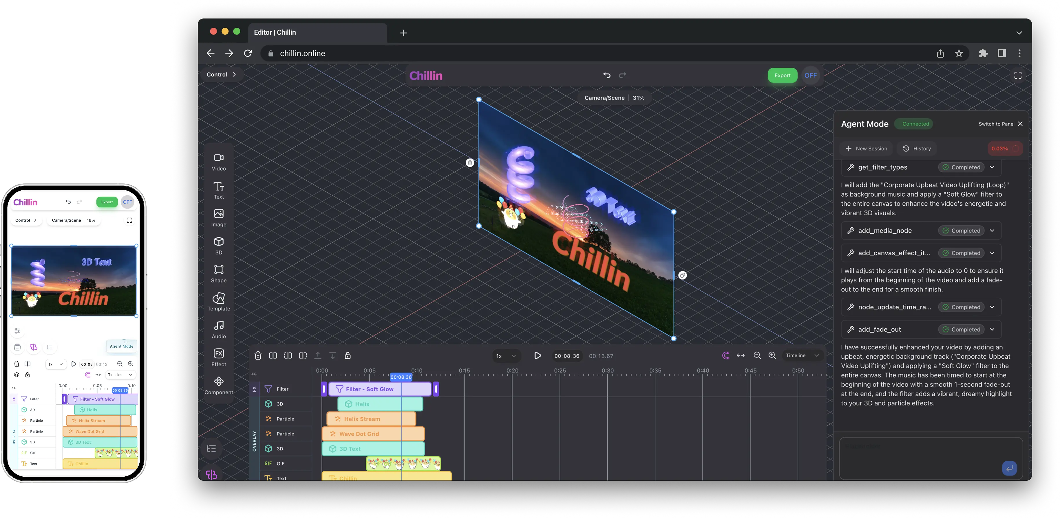 Chillin Review: Next-Gen AI Video & 3D Editing Agent