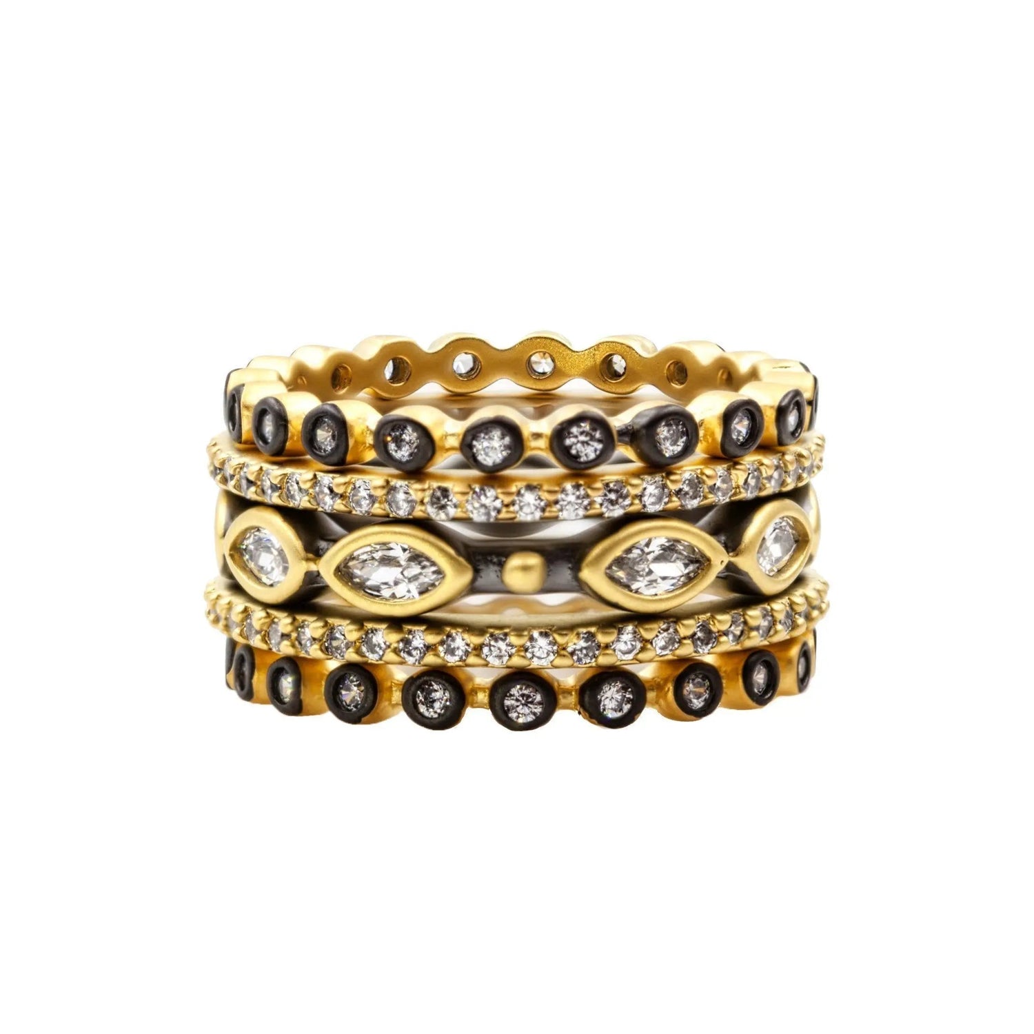 FREIDA ROTHMAN Review: Signature Marquise Station 5-Stack Ring