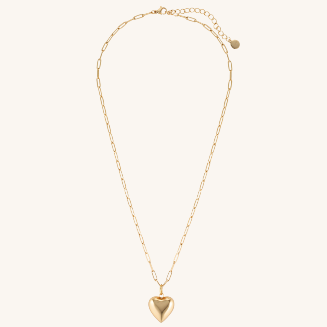 GIMME Review: Ella Puffy Heart Necklace (Gold)