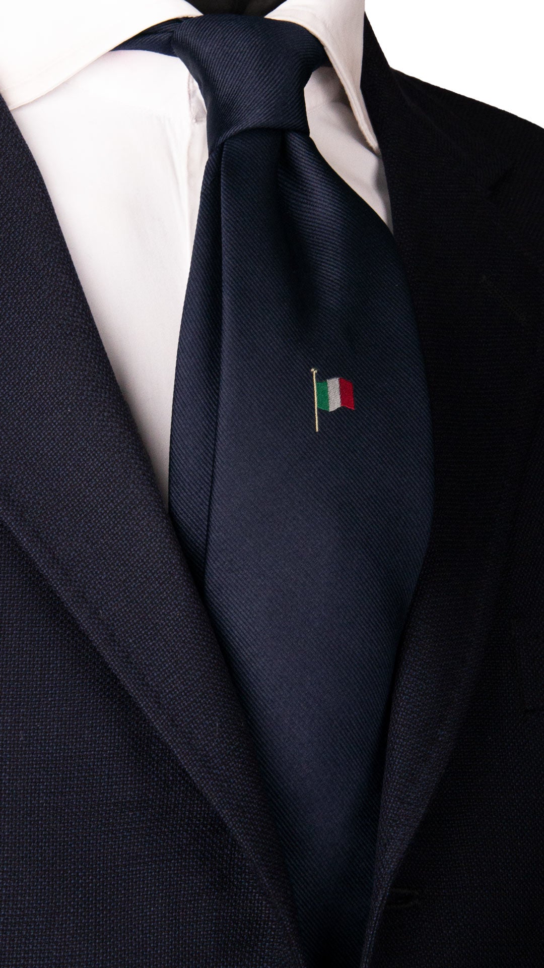 Graffeo Cravatte Review: Man Blue Tie Italian Tricolor Flag