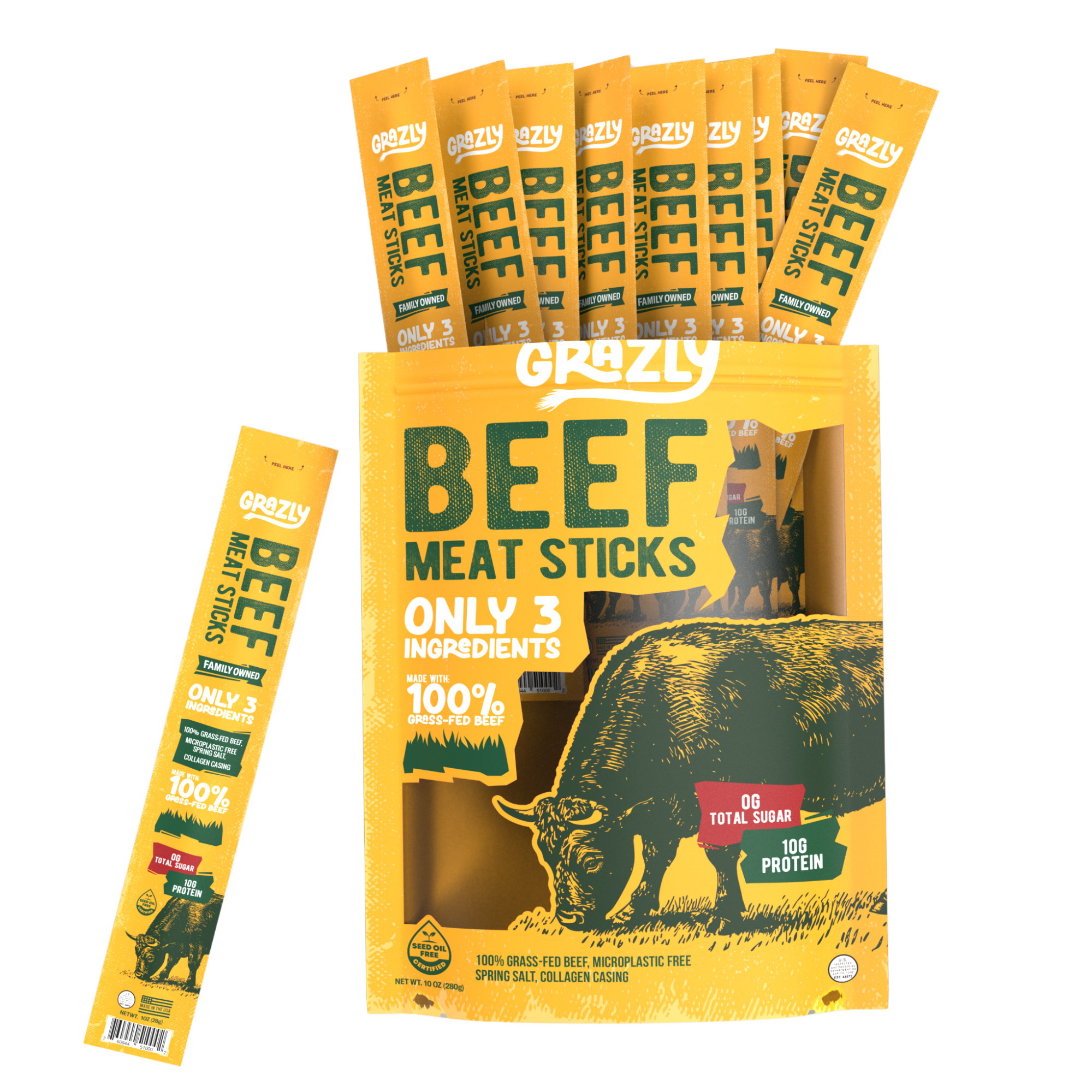 Grazly Review: Plain Beef Meat Sticks