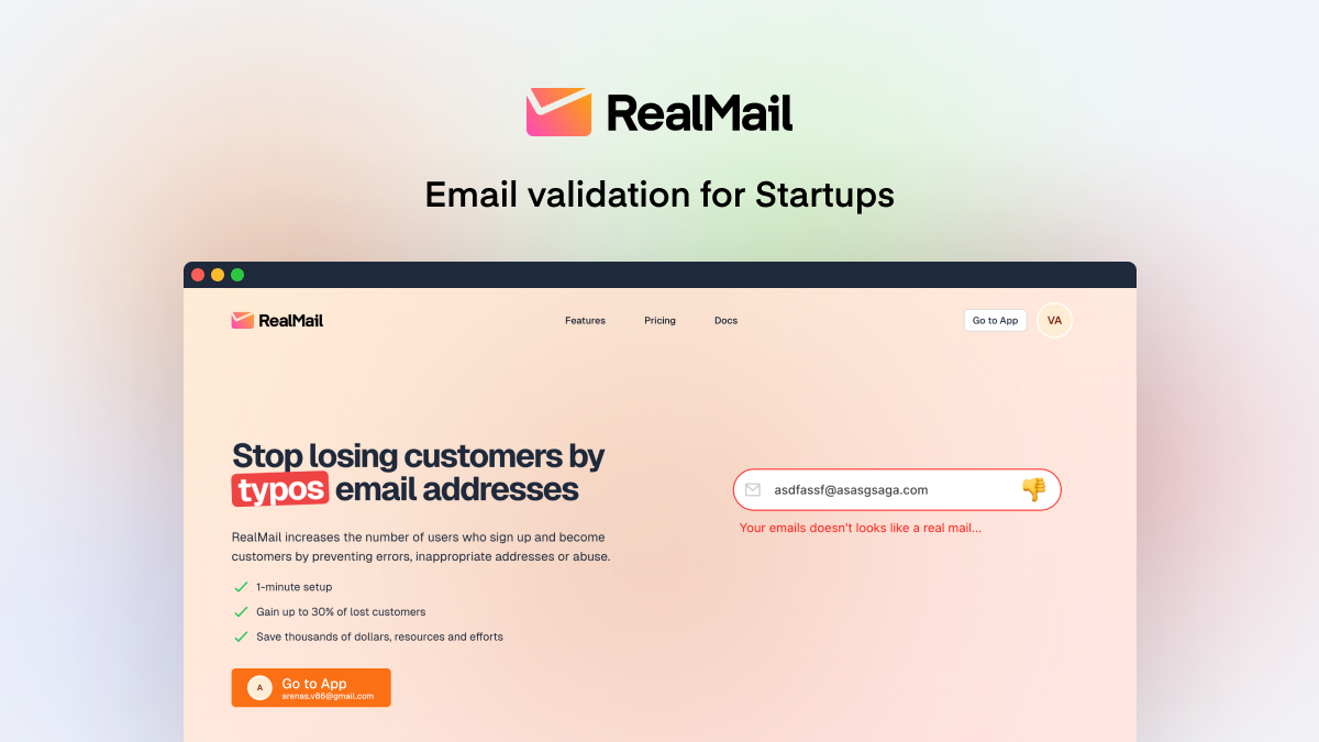 RealMail Review: Email Verification API for SaaS